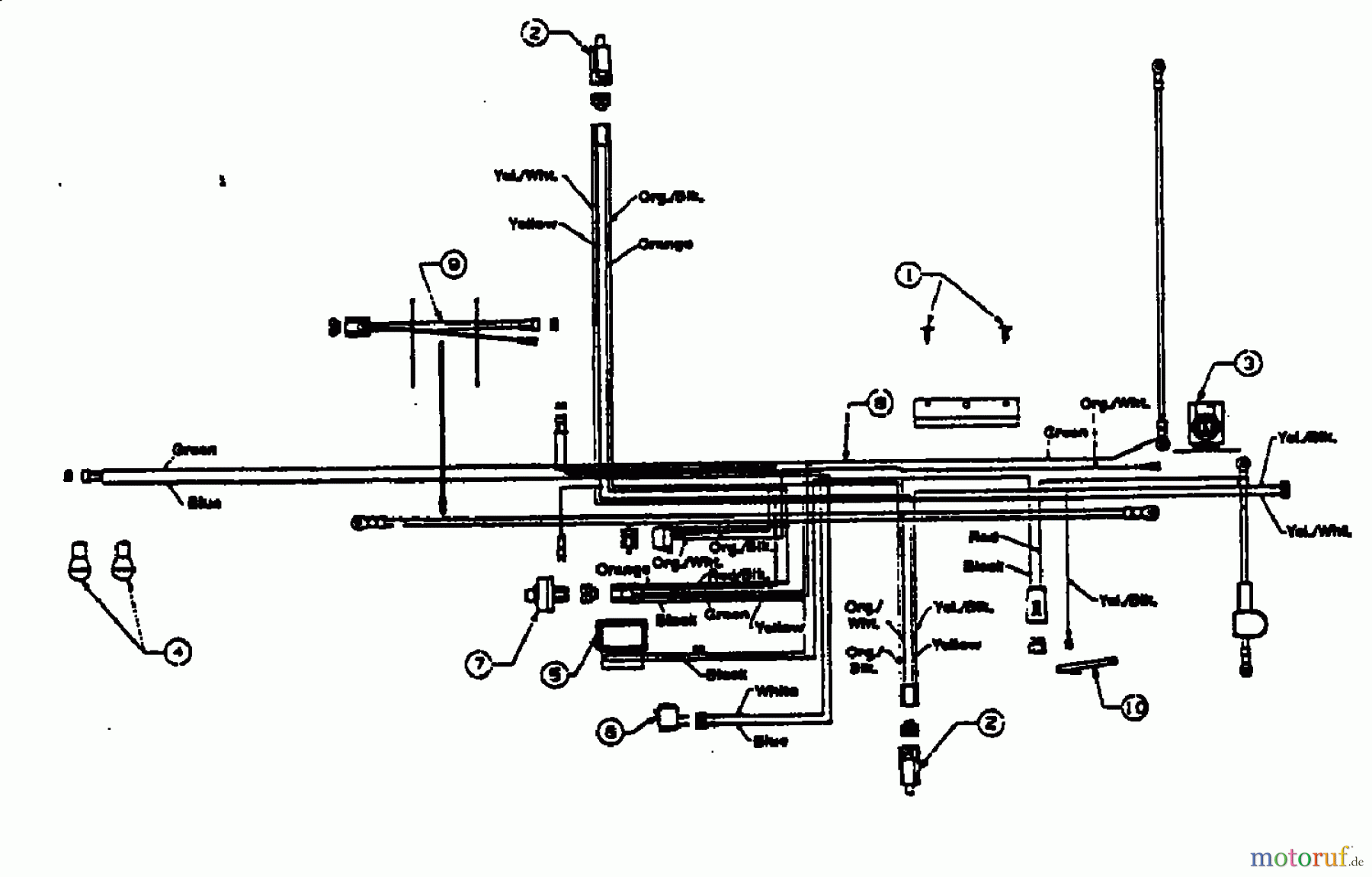  MTD Rasentraktoren B 145 13AM675G678  (1998) Schaltplan Kohler