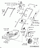 MTD GE 40 11B-L00Z678 (2000) Listas de piezas de repuesto y dibujos Height adjustment, Handle, Wheels