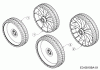 MTD P 46 B 11A-TABG600 (2018) Listas de piezas de repuesto y dibujos Wheels