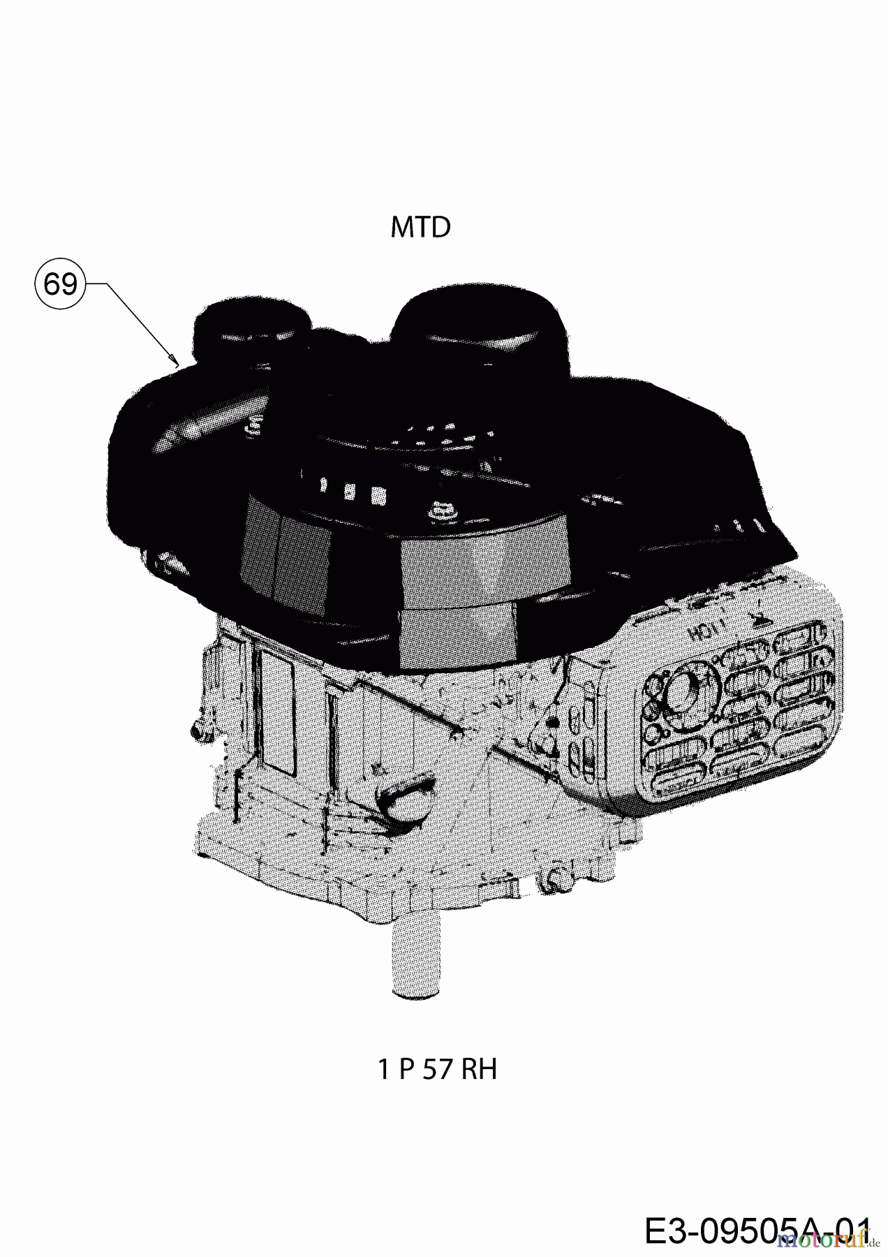  MTD Tondeuse thermique MTD 46 11A-J1SJ600  (2016) Moteur MTD