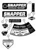Snapper FRP216016 - 21" Walk-Behind Mower, 6 HP, Steel Deck, AIR Recycling, Series 16 Ersatzteile Decals (Part 1)