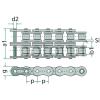 Industrie Doubles chaînes à rouleaux, construction américaine, 
DIN 8188, ISO R 606 B