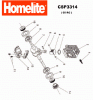 Homelite Benzin CSP3314 (06.2004 -12.2010) Listas de piezas de repuesto y dibujos Kurbelwelle, Zylinder