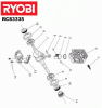 Ryobi Benzin RCS3335C Pièces détachées Kurbelwelle, Zylinder