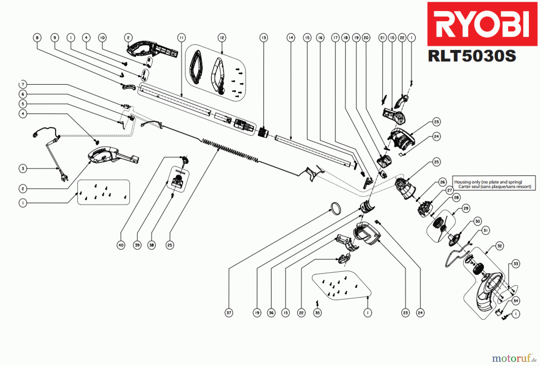  Ryobi Rasentrimmer Elektro RLT5030S