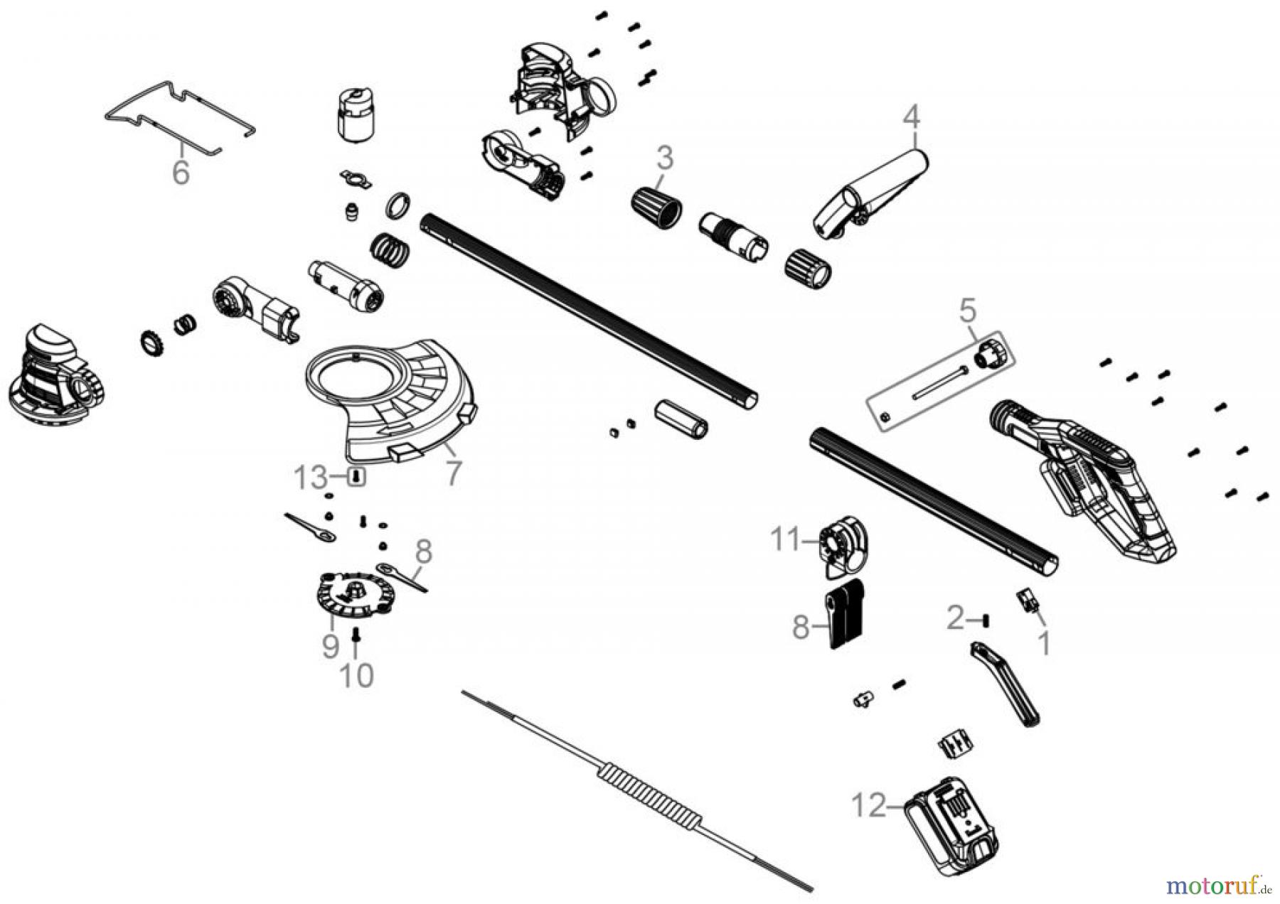  Güde Gartentechnik Trimmer Akku-Trimmer AKKU RASENTRIMMER RT 18-201-05 - 58598 FSL58598-01