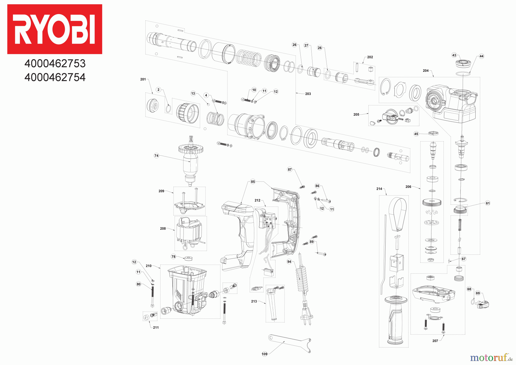  Ryobi (Schlag-)Bohrschrauber Bohrhämmer RSDS1050-K Seite 1