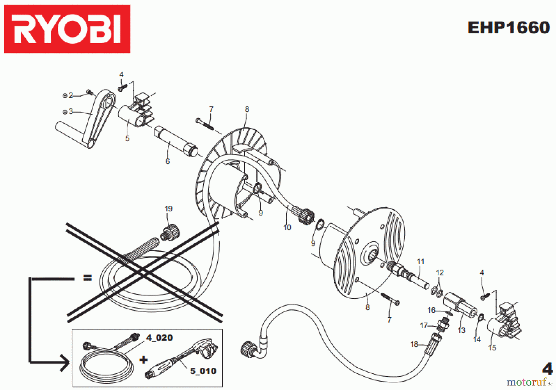  Ryobi Hochdruckreiniger EHP1660 Seite4
