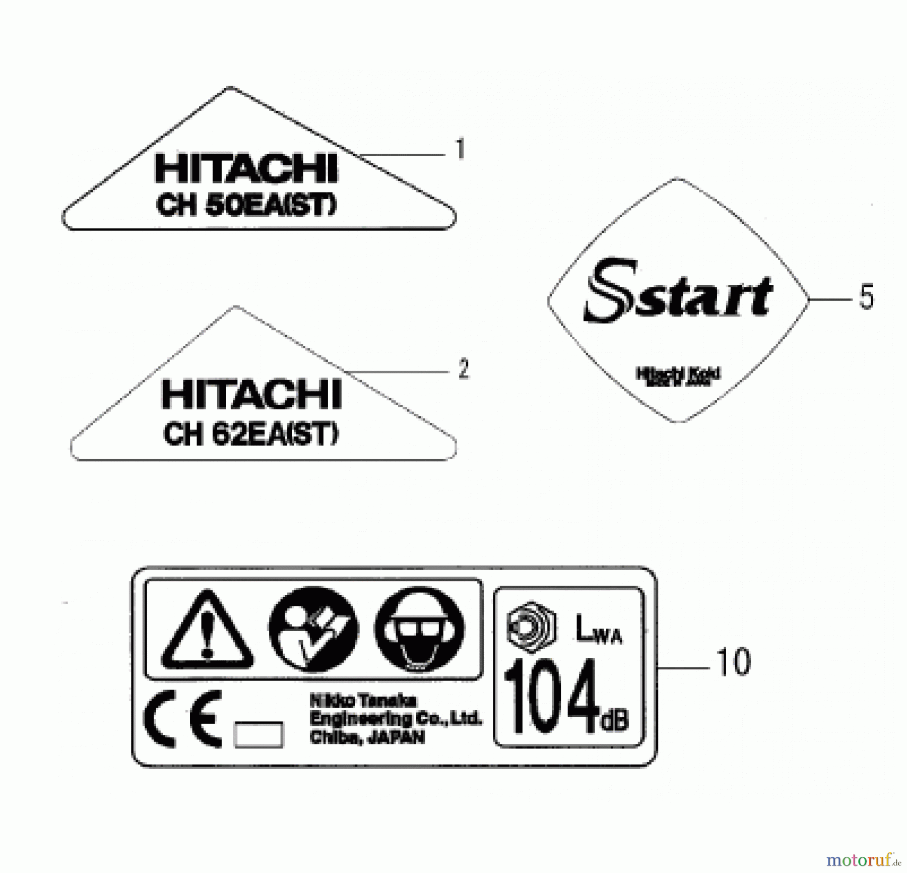  Hitachi Heckenscheren ET-Liste CH50EA(ST) Seite 8