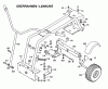 Wolf-Garten Scooter OHV 3 6990000 Série A (1997) Pièces détachées Système direction, Chassis superieur