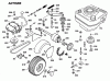 Wolf-Garten Cart OHV 2 6190000 Série B (1999) Pièces détachées Differentiel, Entraînement de roulement, Moteur