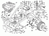 Wolf-Garten Scooter OHV 3 6990000 Série B, C (1999) Pièces détachées Embrayage électromagnétique, Entraînement de roulement, Roues arrière