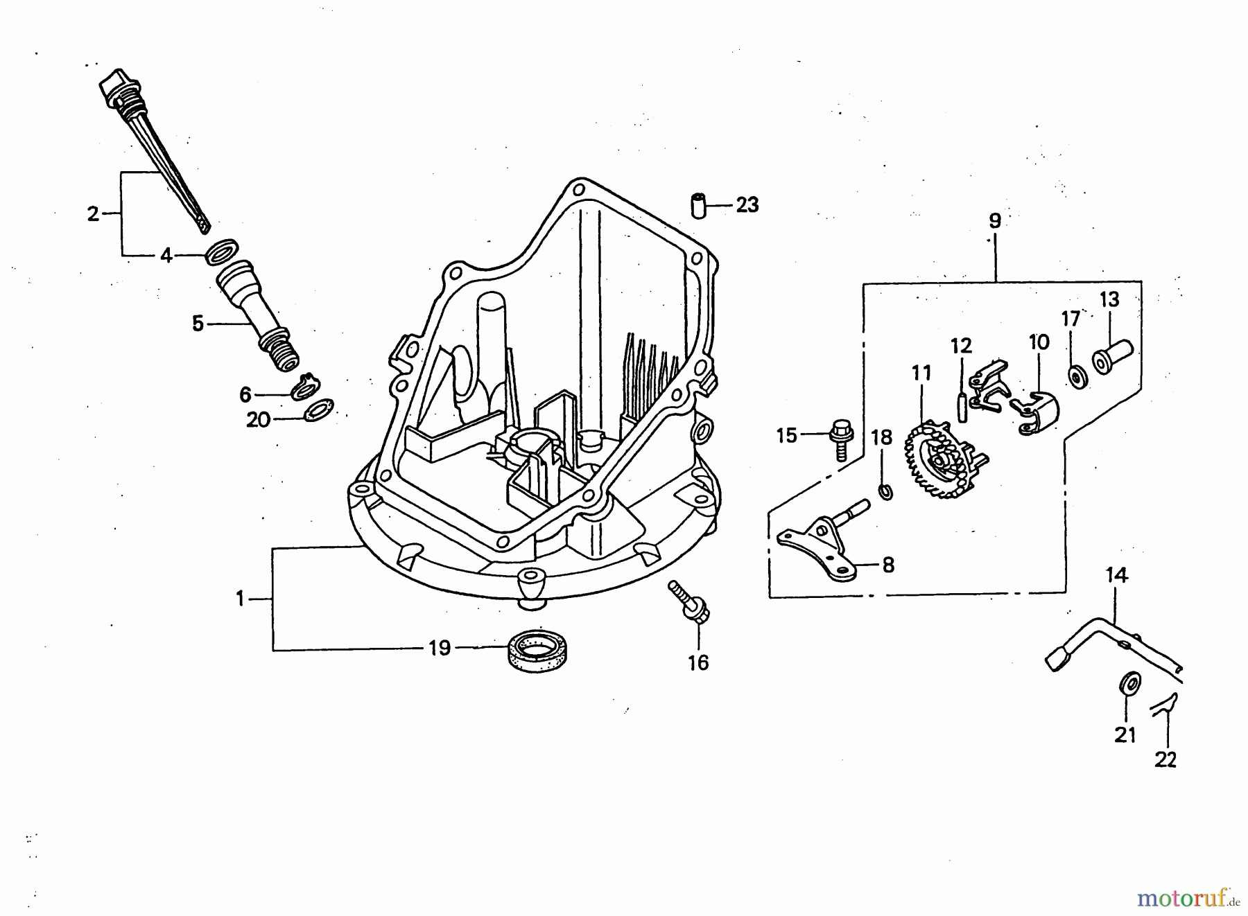  Wolf-Garten Moteurs à essence Honda GCV 135 2098000-135  (2004) Puisard, Régulateur