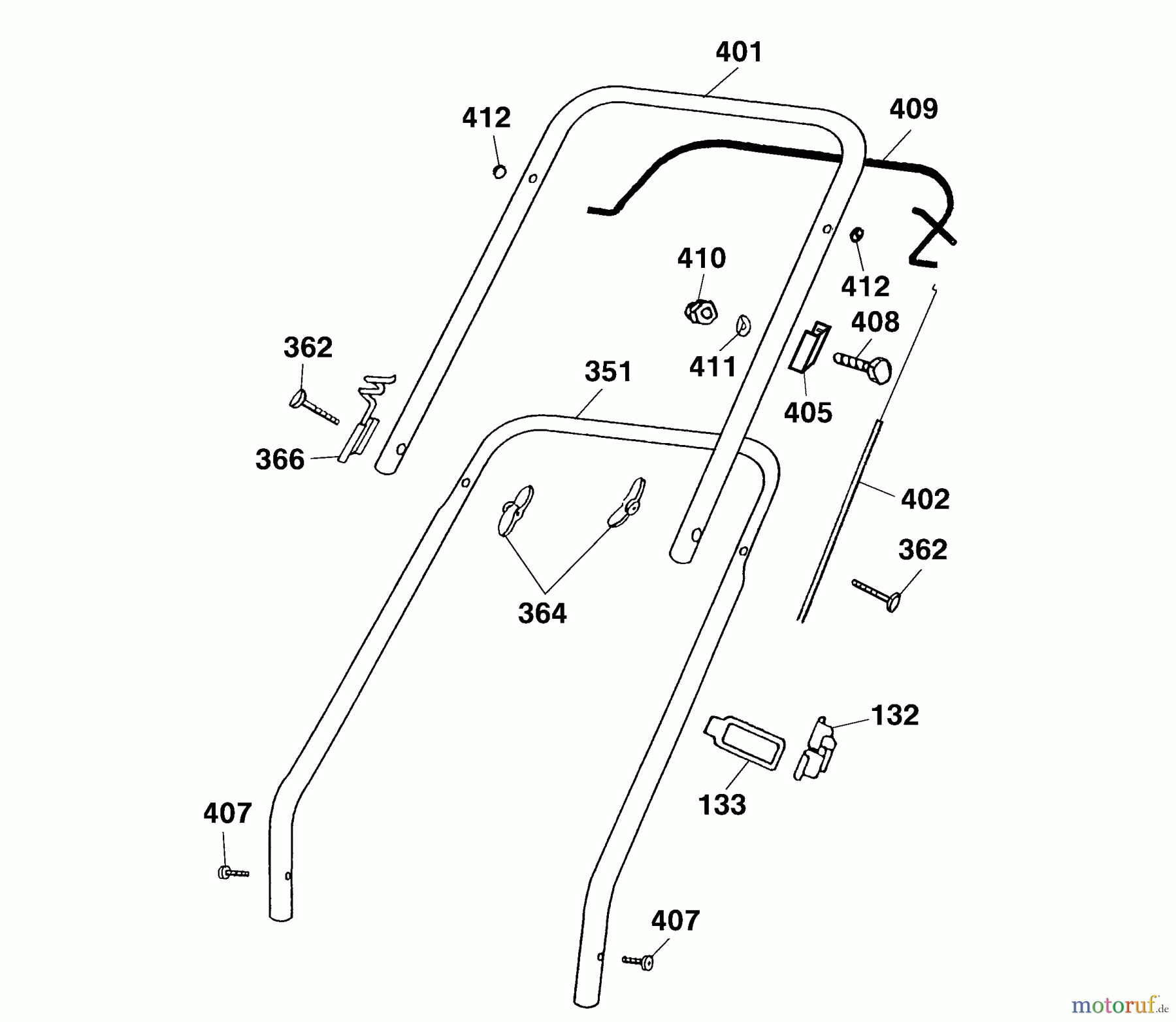  Wolf-Garten Tondeuse thermique 2.40 BC 4001085 Série C  (2004) Brancard