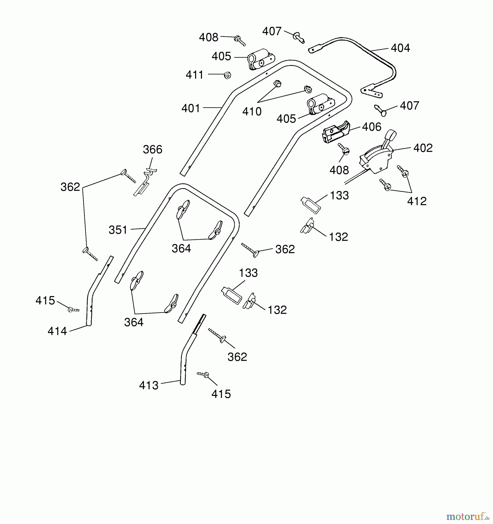  Wolf-Garten Tondeuse thermique 2.46 BS 4601004 Série B  (2004) Brancard