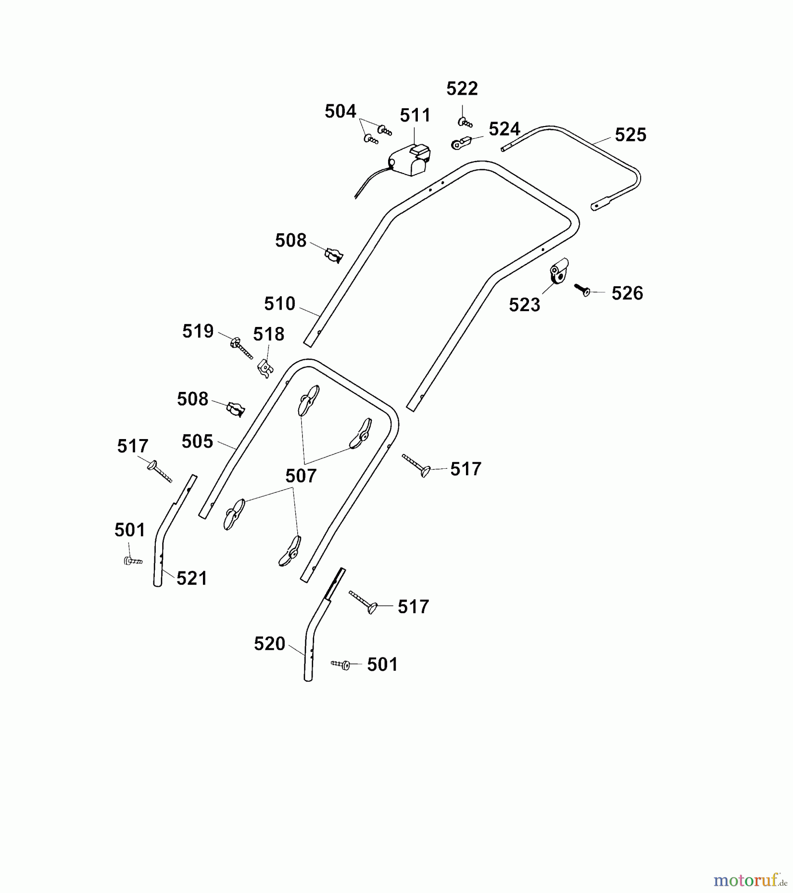  Wolf-Garten Tondeuse à batterie Esprit 40 AC 4042000 Série E  (2004) Brancard