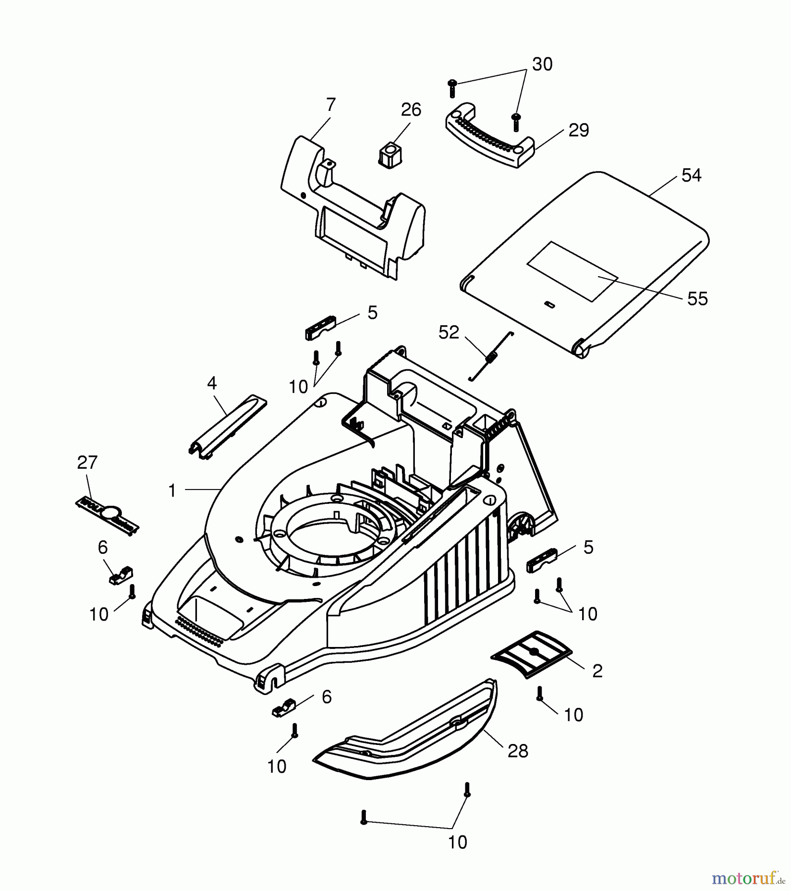  Wolf-Garten Tondeuse électrique Esprit 40 E 4020680 Série C, D  (2004) Carter plateau de coupe