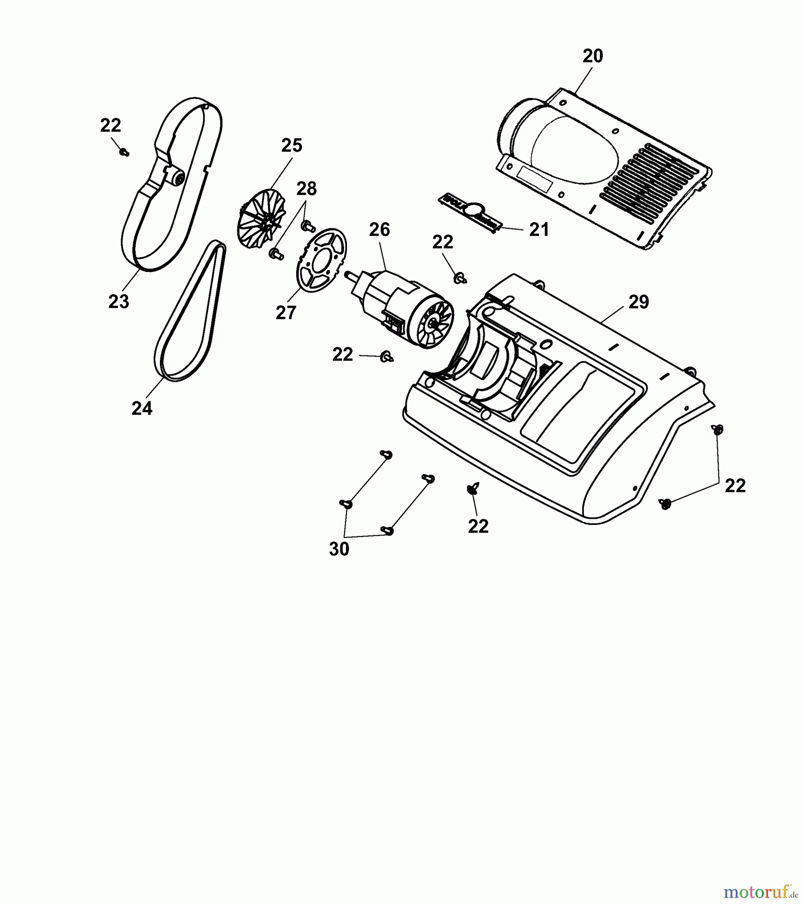  Wolf-Garten Demousseur UL 33 E 3620003 Série D  (2005) Moteur électrique, Courroie