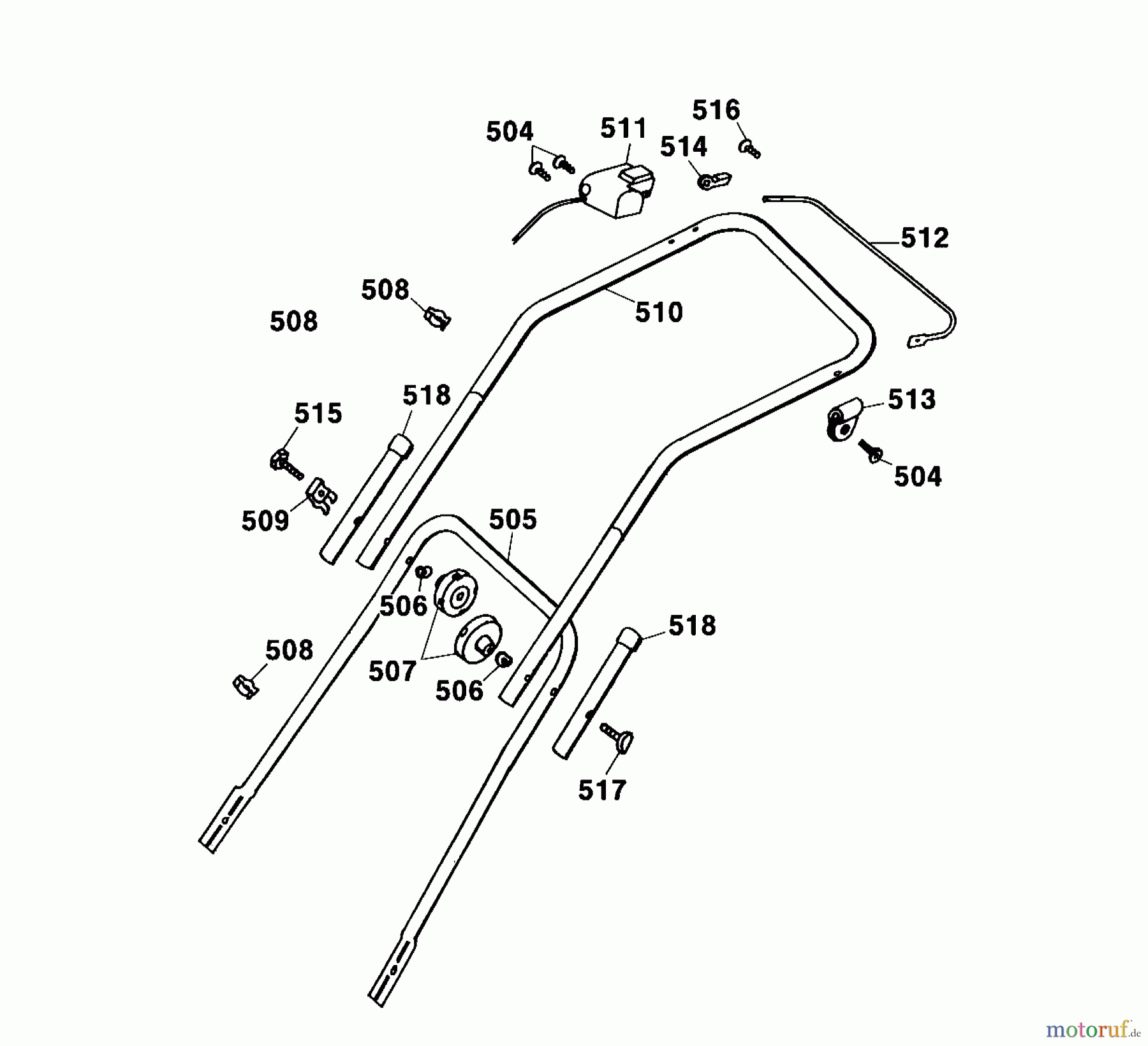  Wolf-Garten Tondeuse électrique Premio 40 EKF 4026000 Série A, B  (2002) Brancard