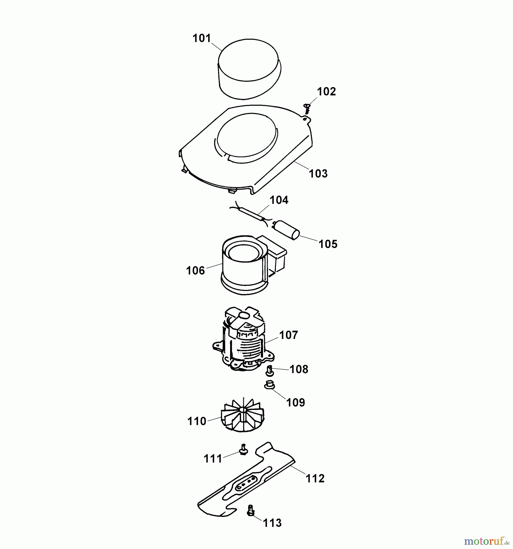  Wolf-Garten Tondeuse électrique 4.36 E 4916080 Série A, B  (2002) Moteur électrique, Lame