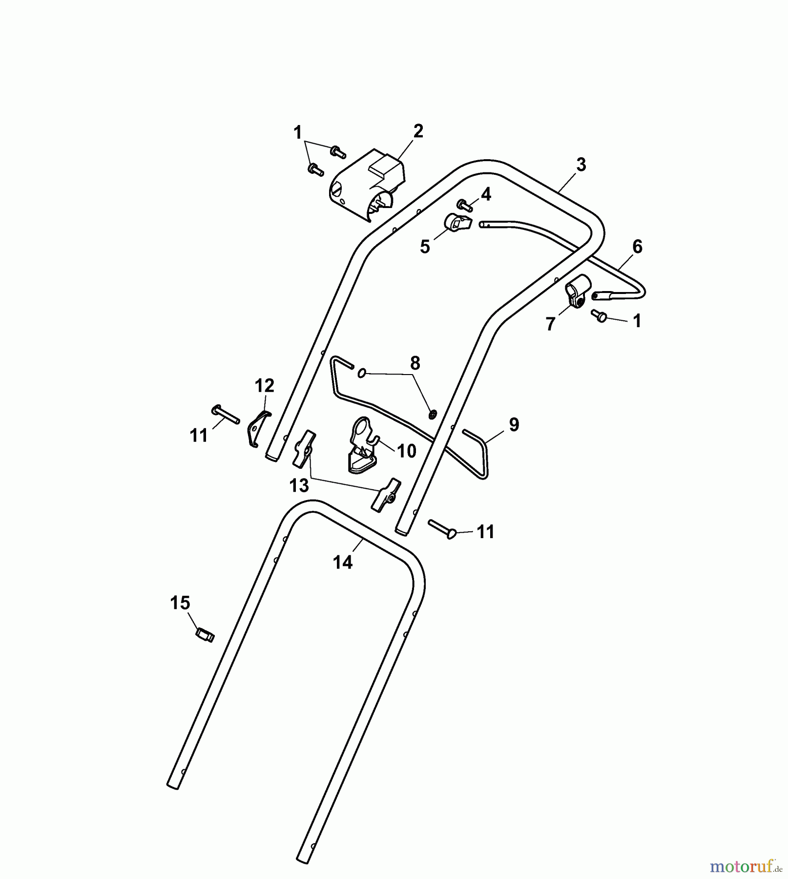  Wolf-Garten Tondeuse électrique HBM 36 Compact 4907006 Série A  (2007) Brancard