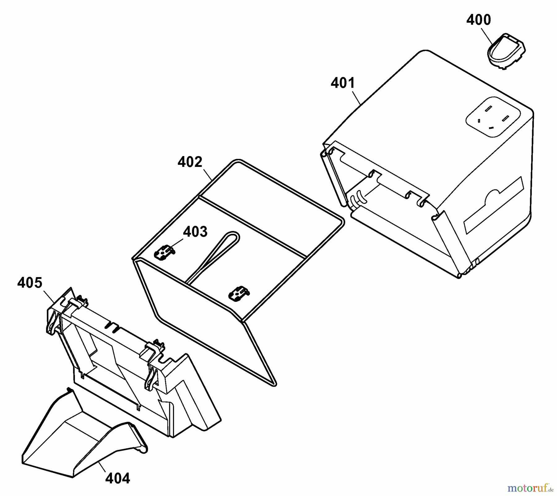  Wolf-Garten Tondeuse électrique HBM 36 Compact 4907006 Série B  (2008) Sac de réception de l'herbe