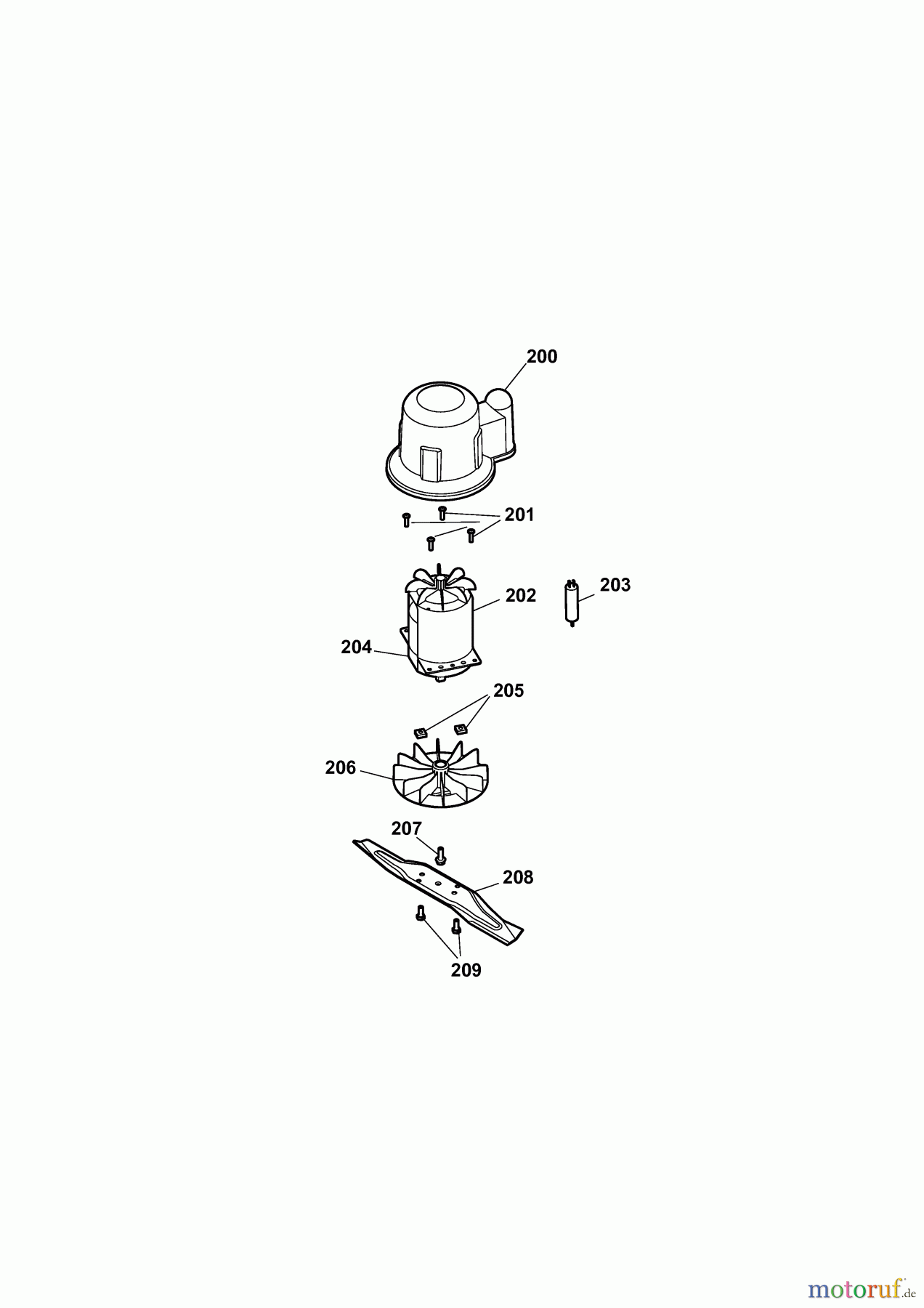  Wolf-Garten Tondeuse électrique 2.40 E 4968009 Série C  (2009) Lame, Moyeu de lame, Moteur