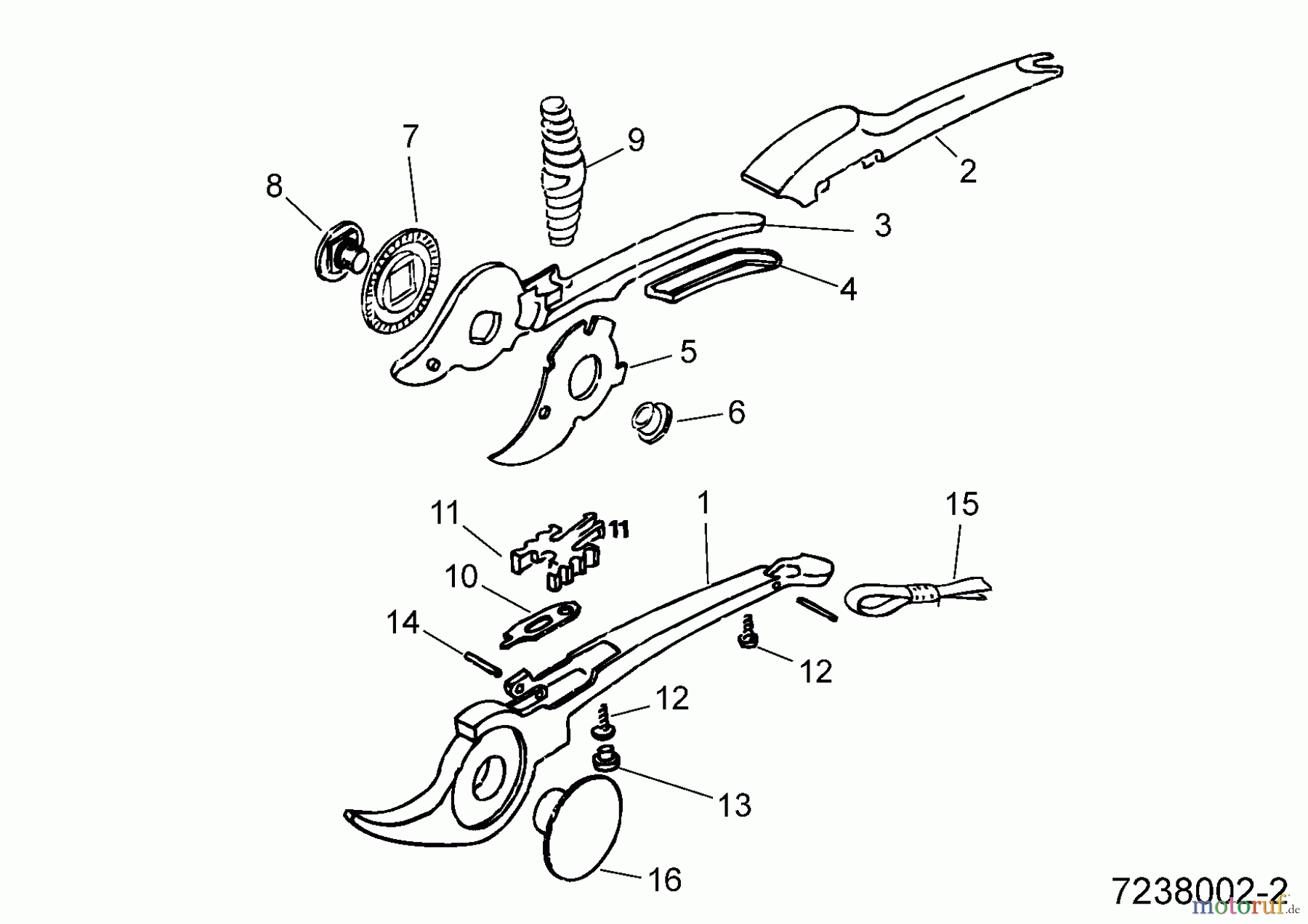  Wolf-Garten Sécateurs RR 26 7238002  (1993) Machine de base