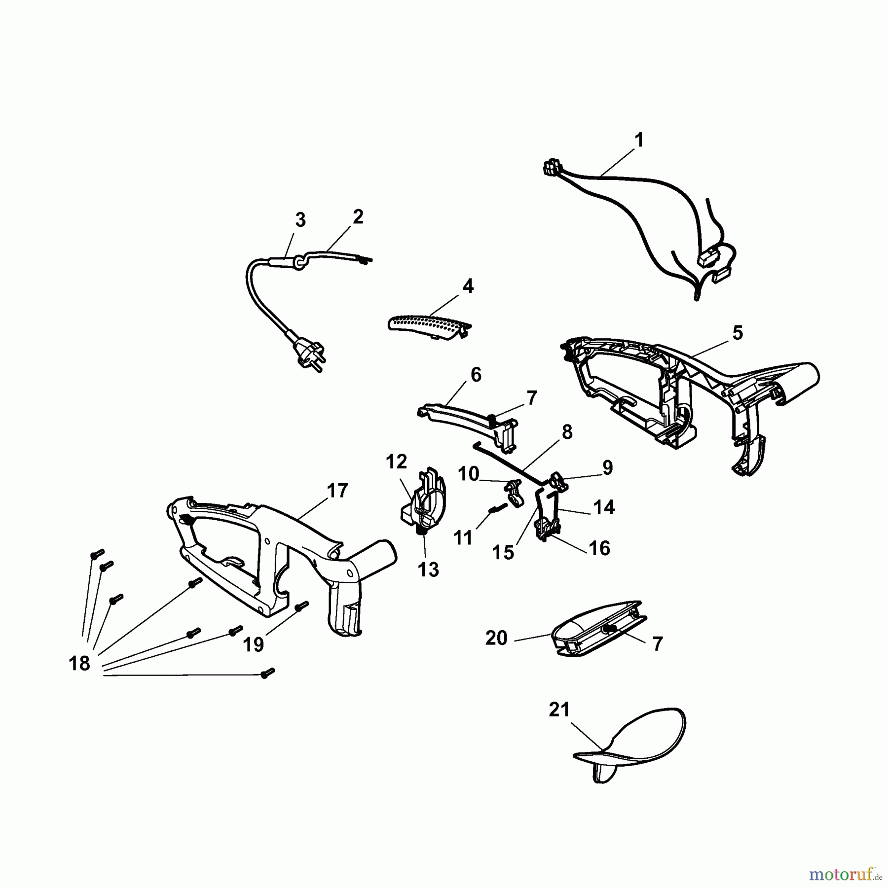 Wolf-Garten Tailles haie électrique HSE 55 V 7445003 Série A (2007) Brancard