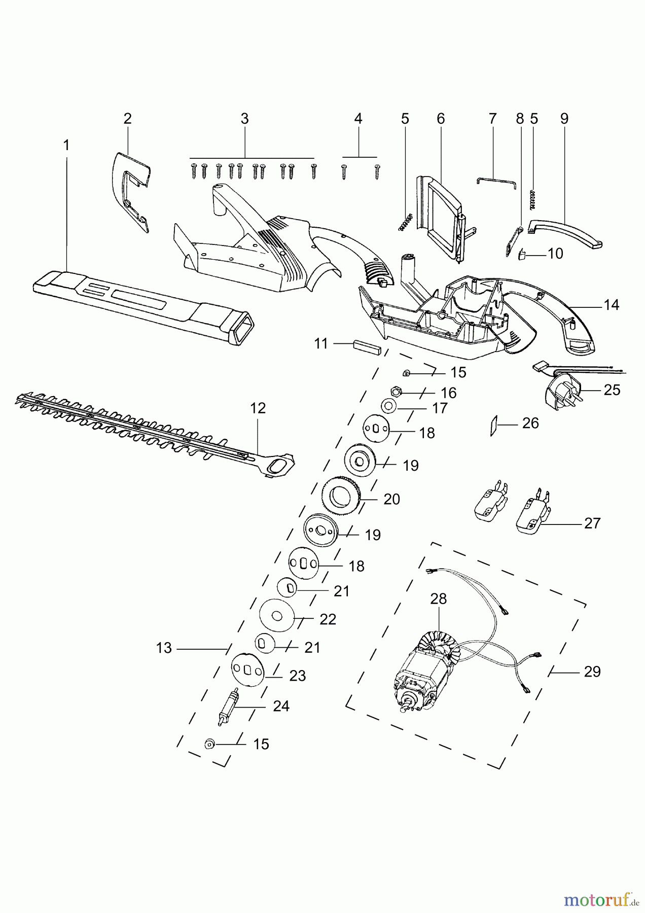  Wolf-Garten Tailles haie HS 50 E 7495000  (2007) Machine de base