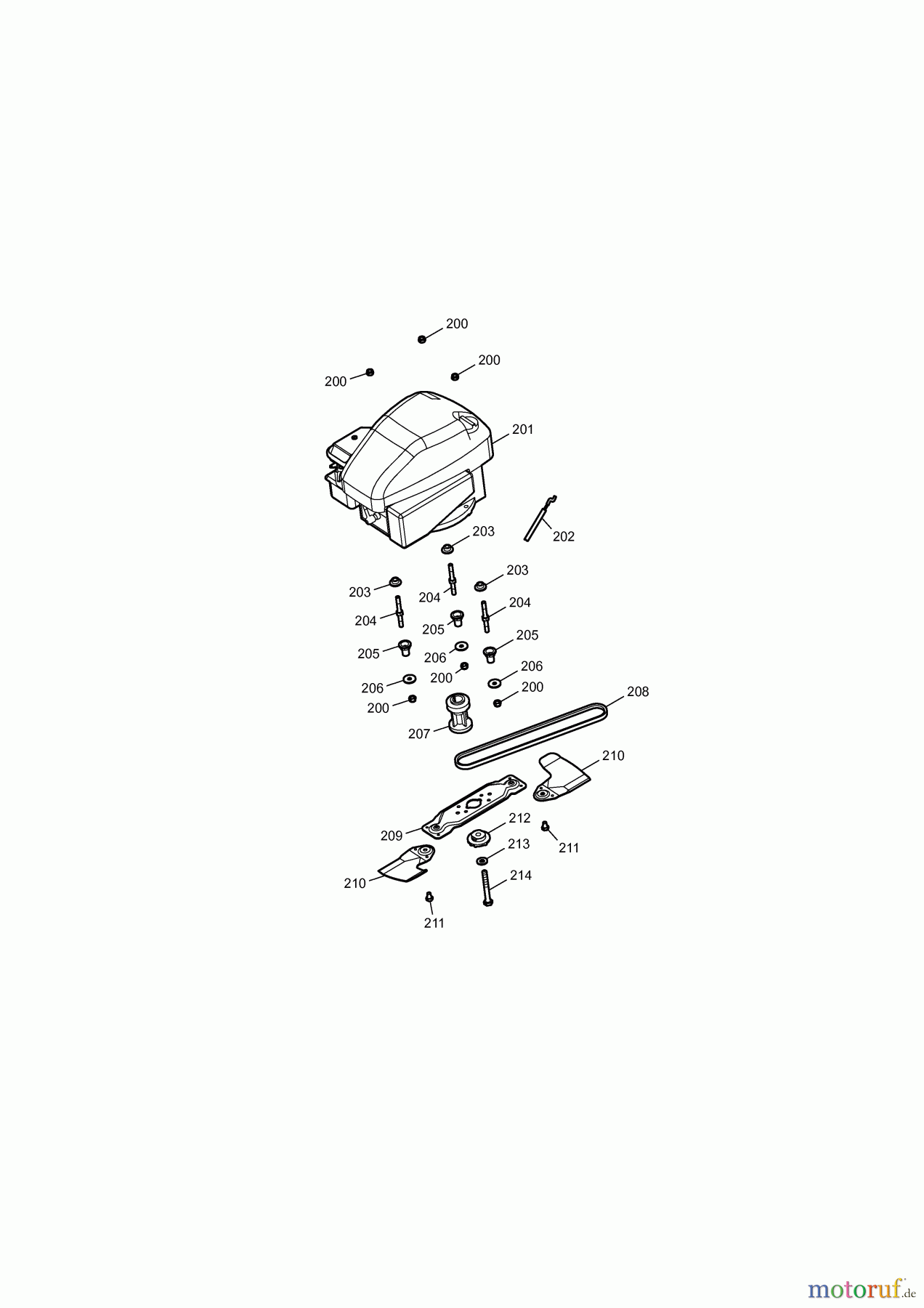  Florabest Tondeuse thermique tractée 46 BA/07 8102000 Série A  (2007) Lame, Moyeu de lame, Moteur