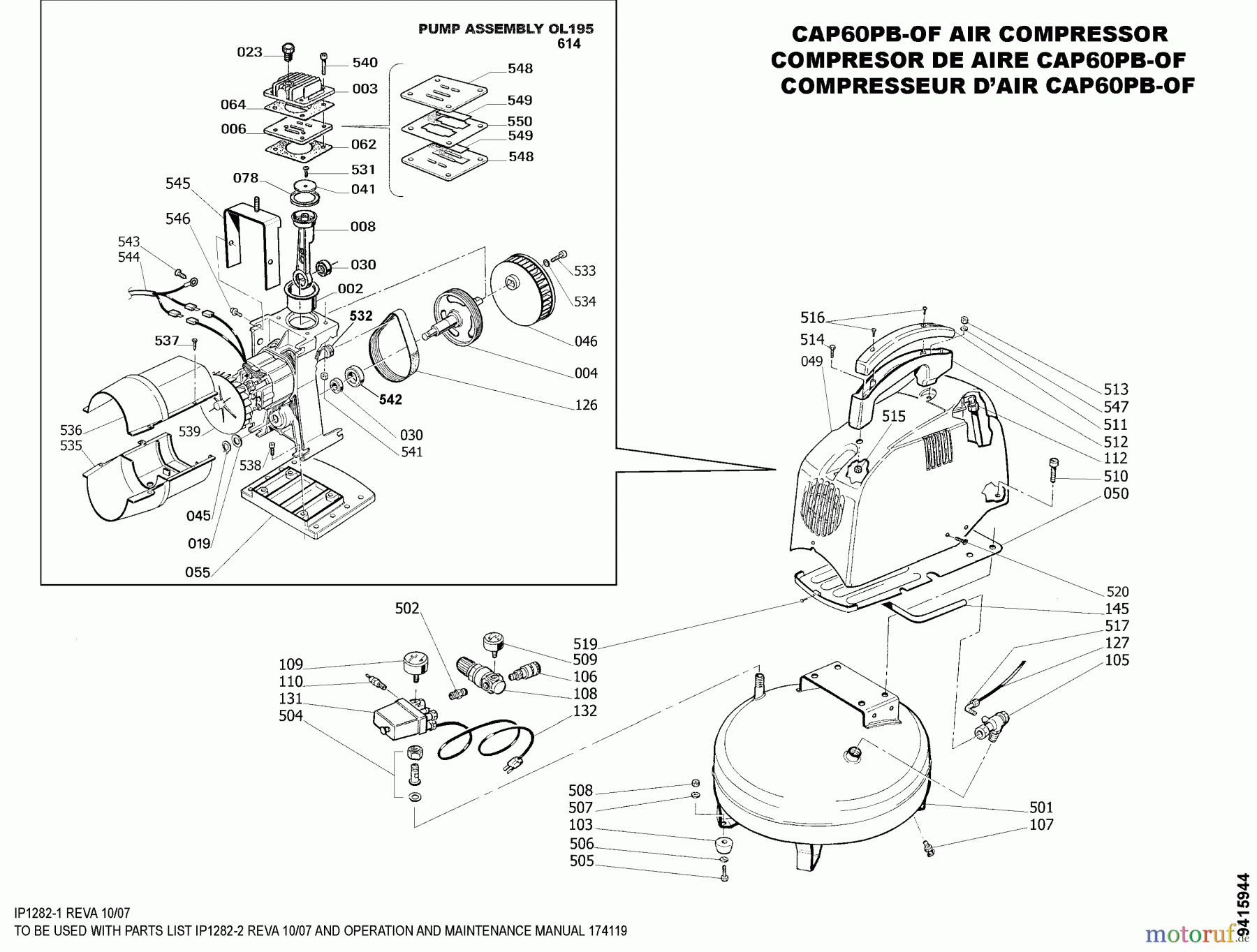  BOSTITCH COMPRESSORS AIR COMPRESSOR CAP60PB-OF Seite 1