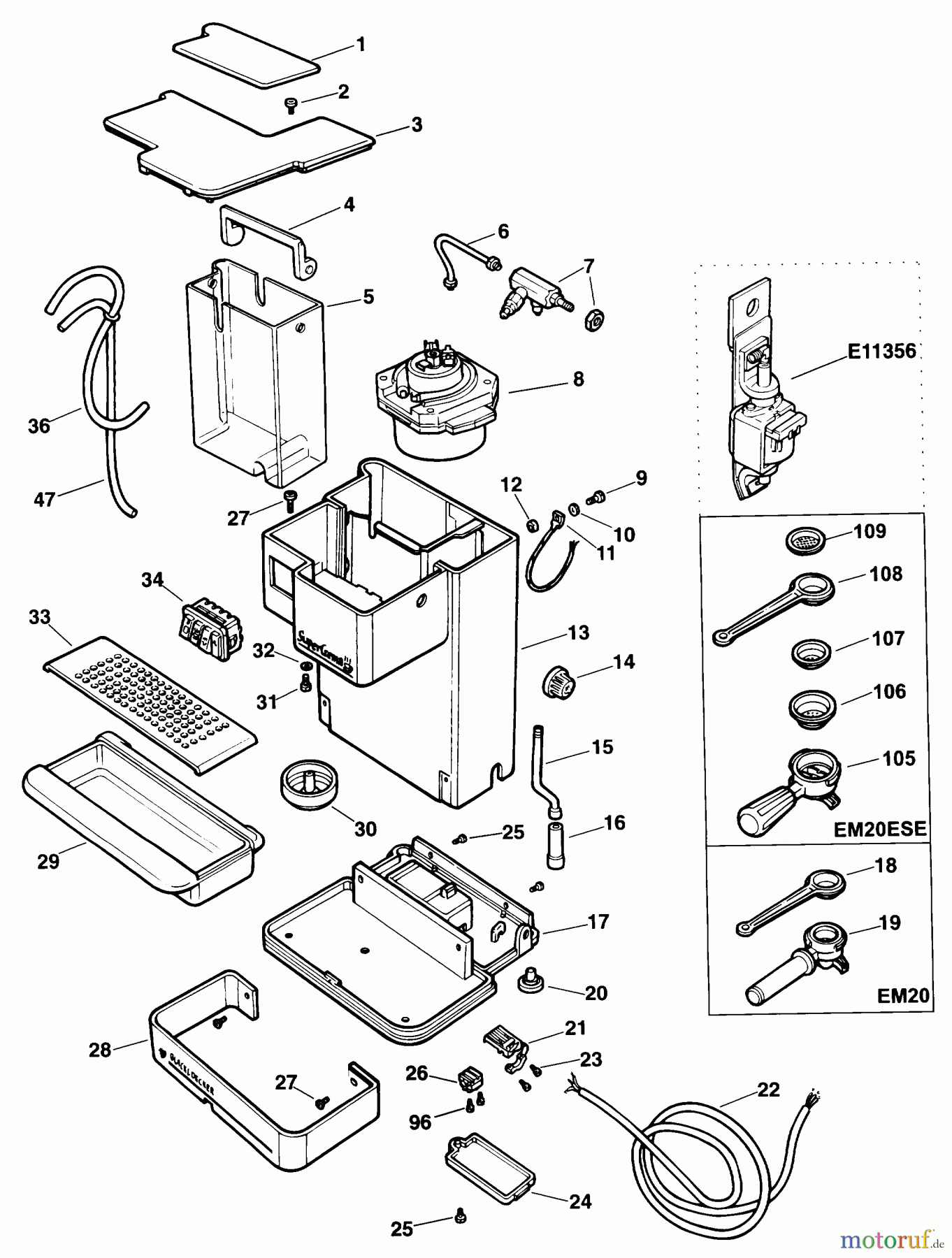  BLACK+DECKER  MÉNAGE BOISSONS CAFETIERE EM20ESE Seite 1