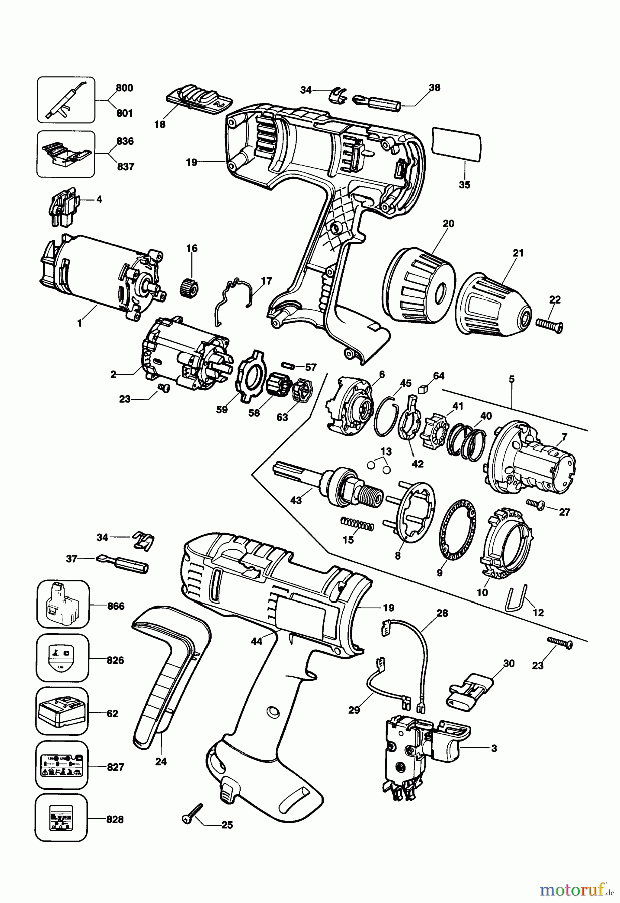  ELU DRILLING/DRIVING DRILLS PERCEUSE SANS FIL SBA85K Seite 1