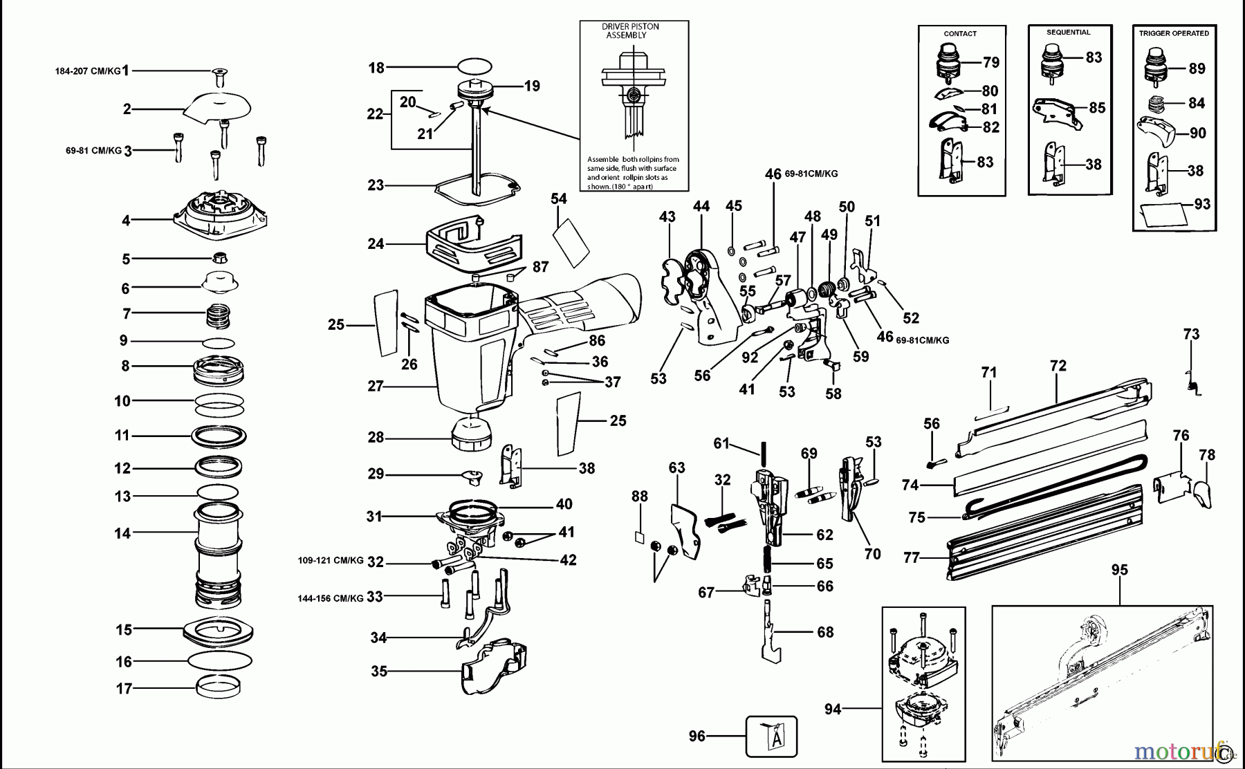  BOSTITCH STAPLER AGRAFEUSE PNEUMATIQUE 650S5-1 Seite 1