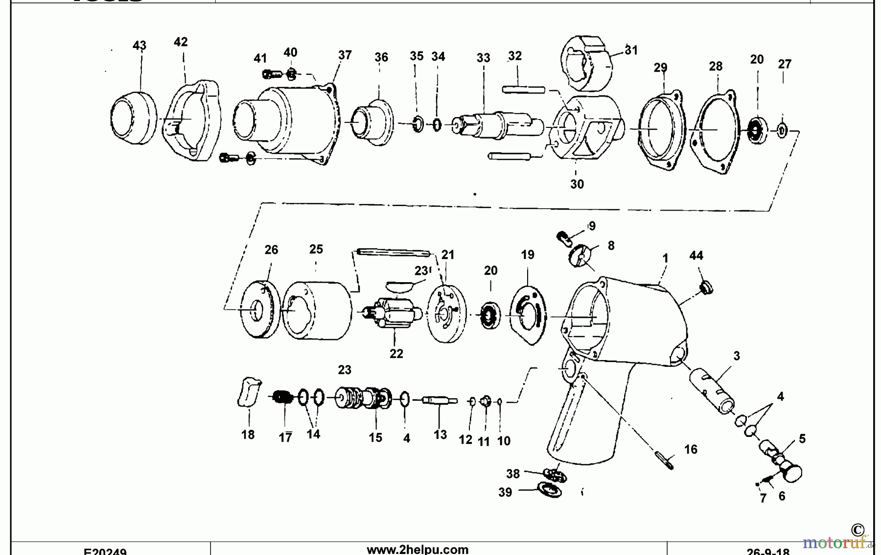 MAC POWER TOOLS CLE À CHOCS AW226 Seite 1