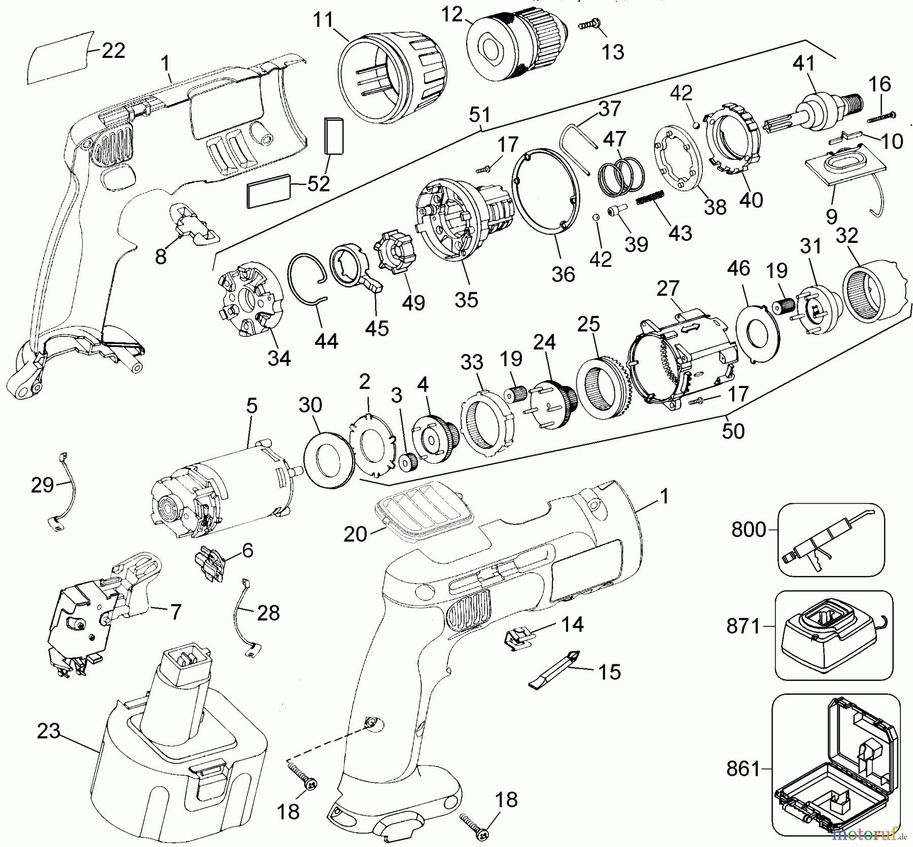 DEWALT PERCEUSES SANS FIL CDLS DRILLS 18V PERCEUSE/VISSEUSE SANS FIL DW998K2 Seite 1