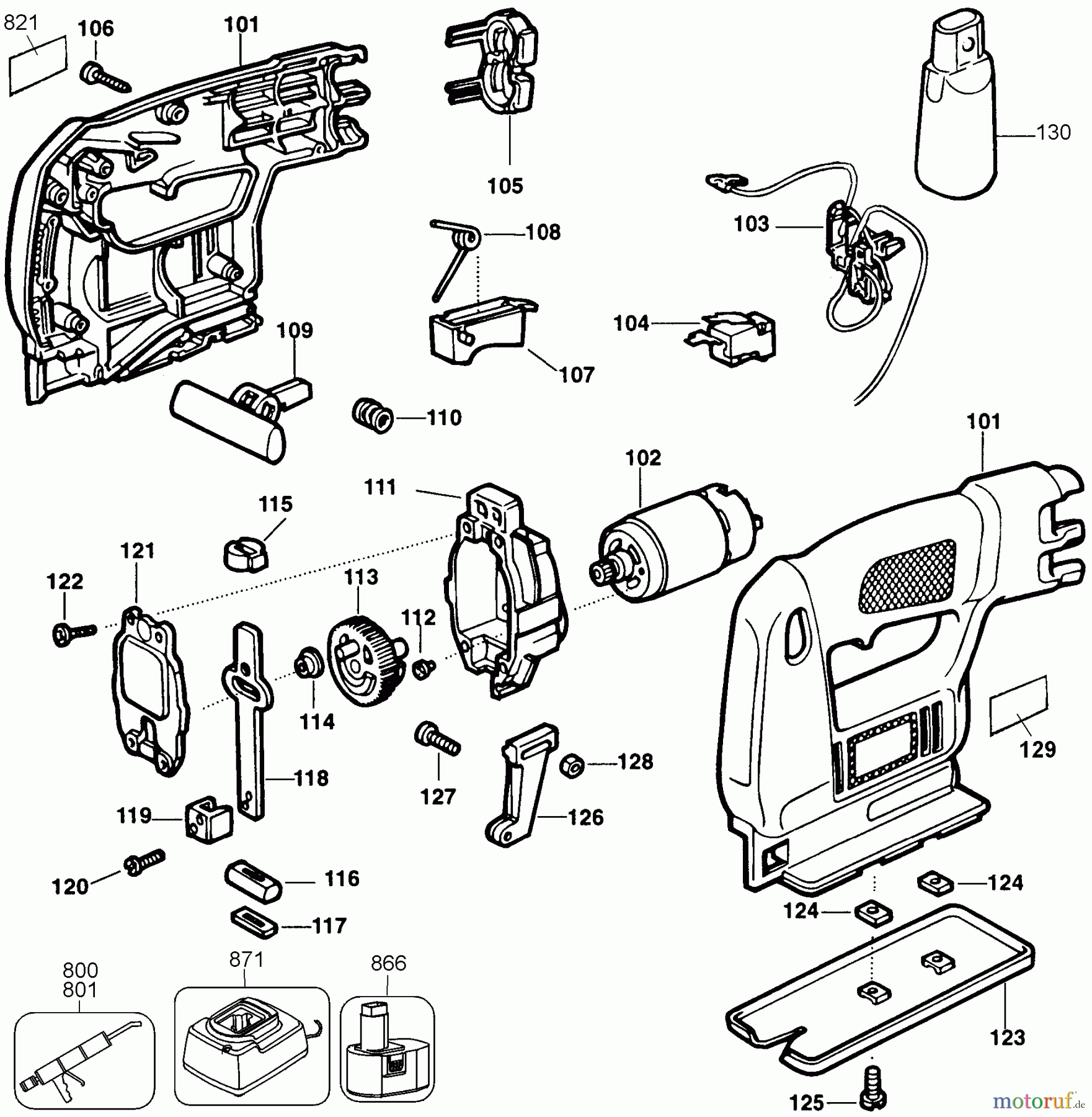  BLACK+DECKER A L'INTÉRIEUR SCIE SCIE SAUTEUSE VP660T Seite 1