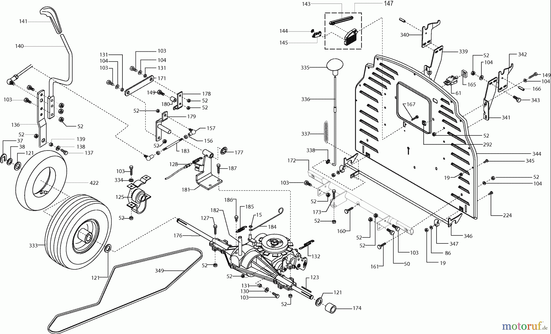 Dolmar Rasentraktoren TM-102.17 H TM-102.17 H (2003) 4 GETRIEBE, ANTRIEB