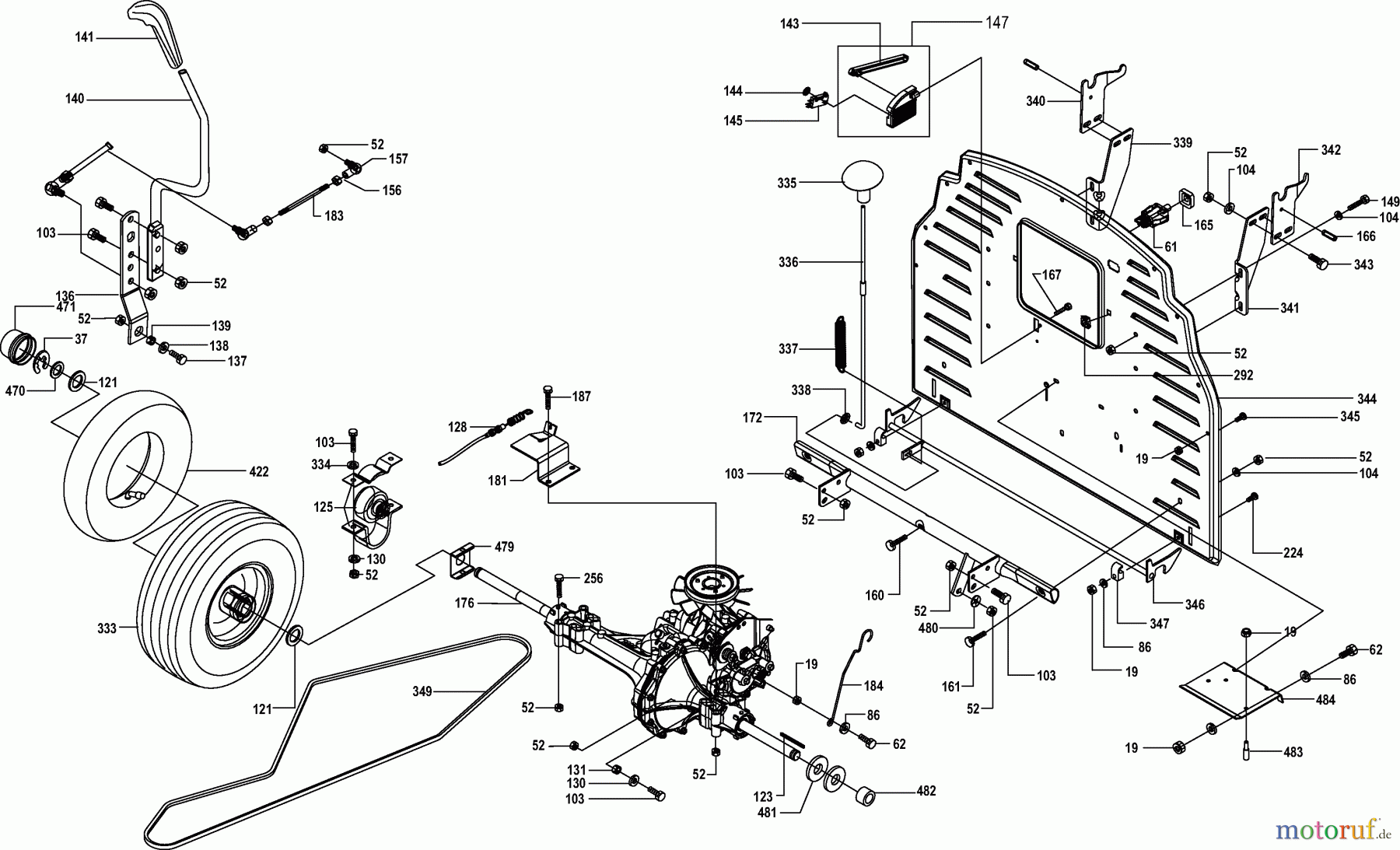 Dolmar Rasentraktoren TM-102.18 H2 TM-102.18 H2 (2005) 3 GETRIEBE, ANTRIEB