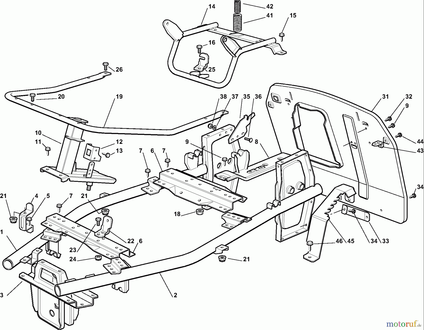 Dolmar Rasentraktoren RM-63.7 RM-63.7 (2008) 1 RAHMENSATZ