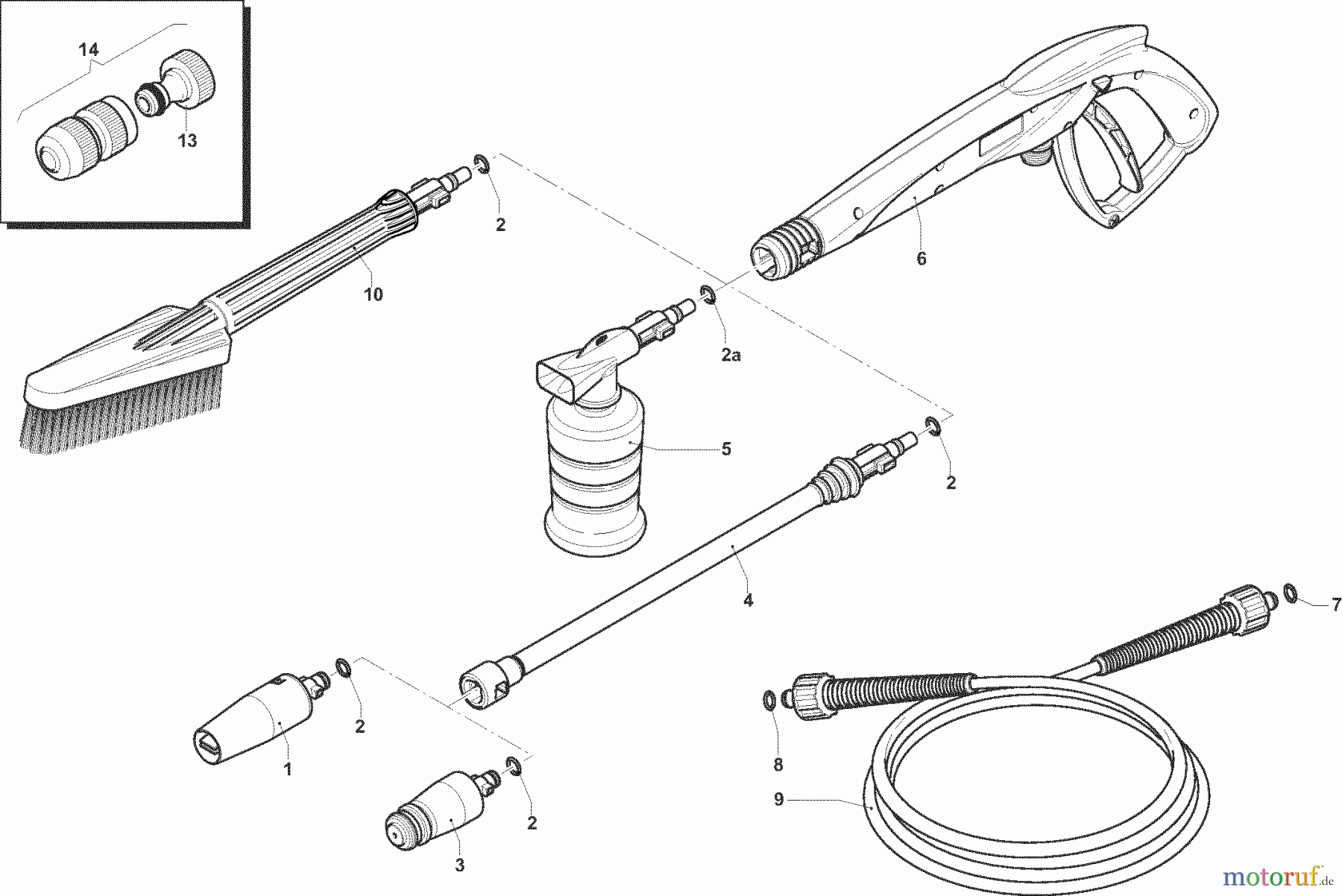 Dolmar Hochdruckreiniger Elektro HP-115 5 Zubehör