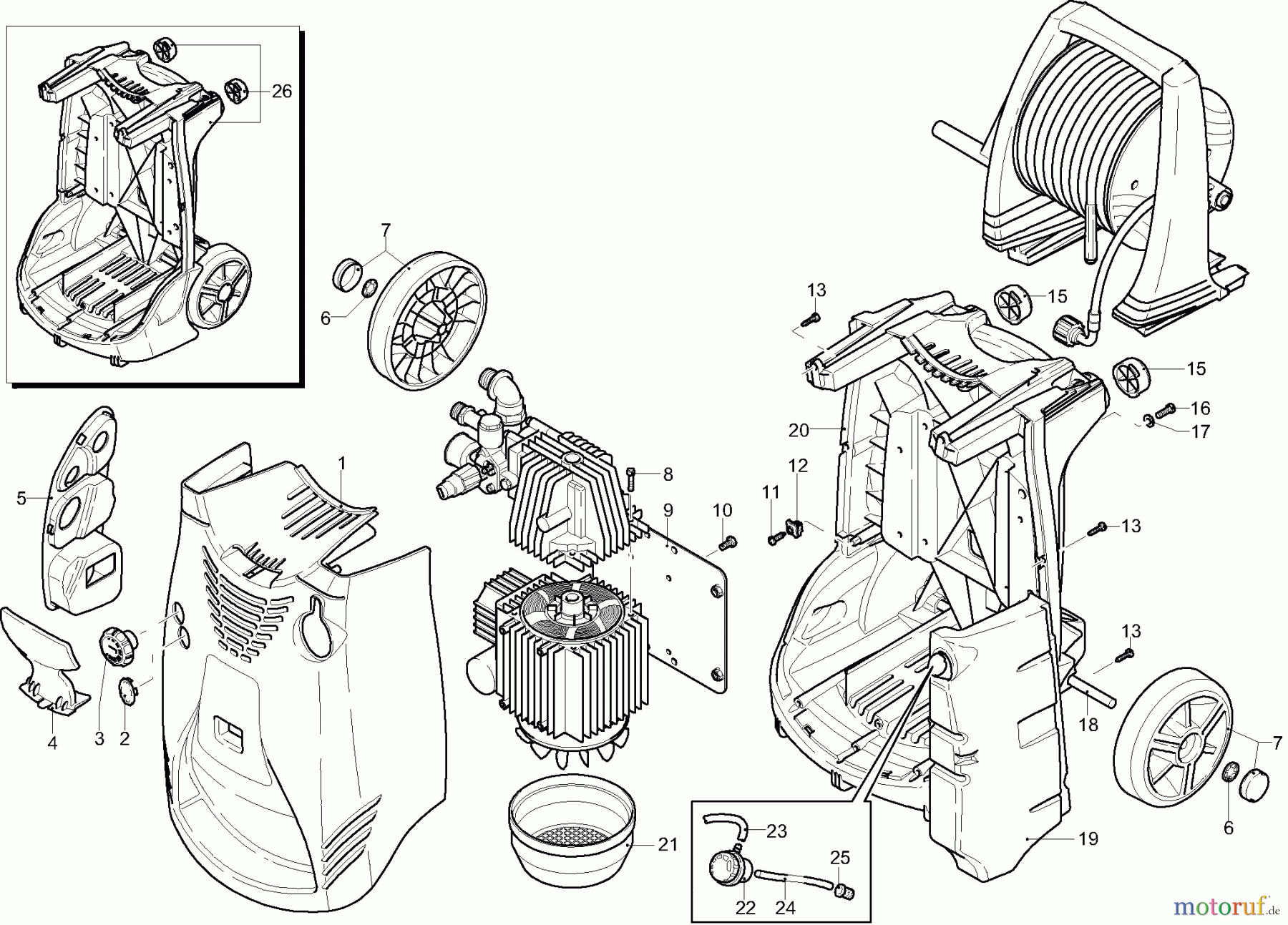Dolmar Hochdruckreiniger Elektro HP-1500 1 Gehäuse