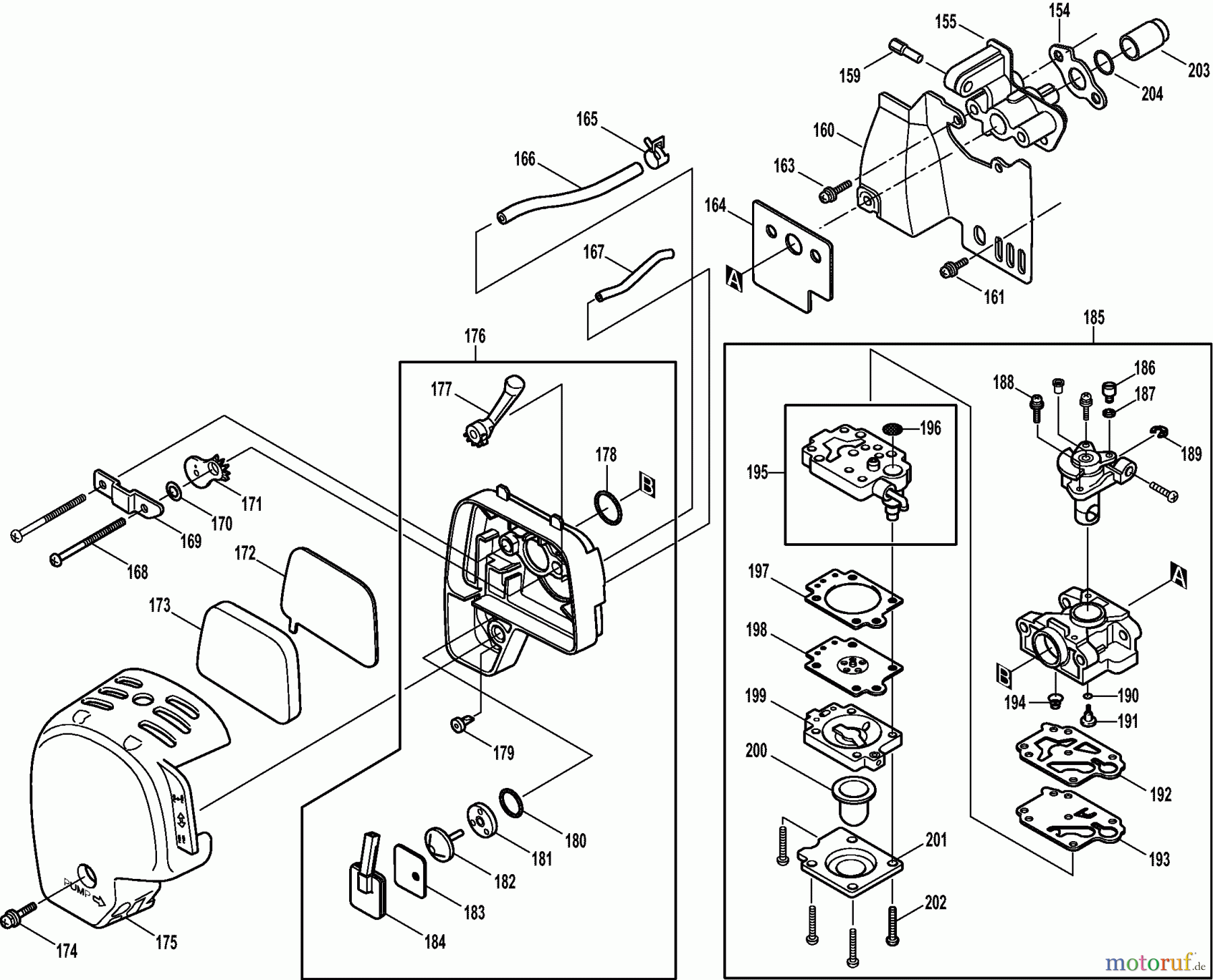 Dolmar Motorsensen & Trimmer Benzin 4-Takt MS3524R 4 Vergaser, Luftfilter