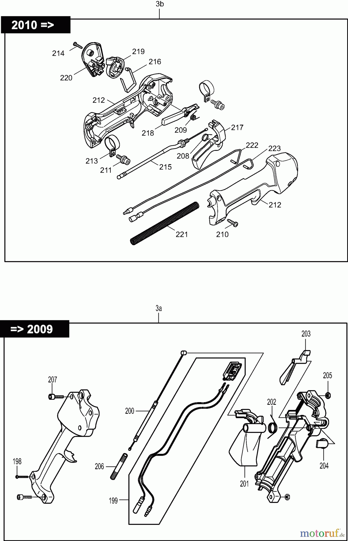 Dolmar Motorsensen & Trimmer Benzin 4-Takt MS-245.4 C (USA) 2 Bedienungshandgriff kpl.