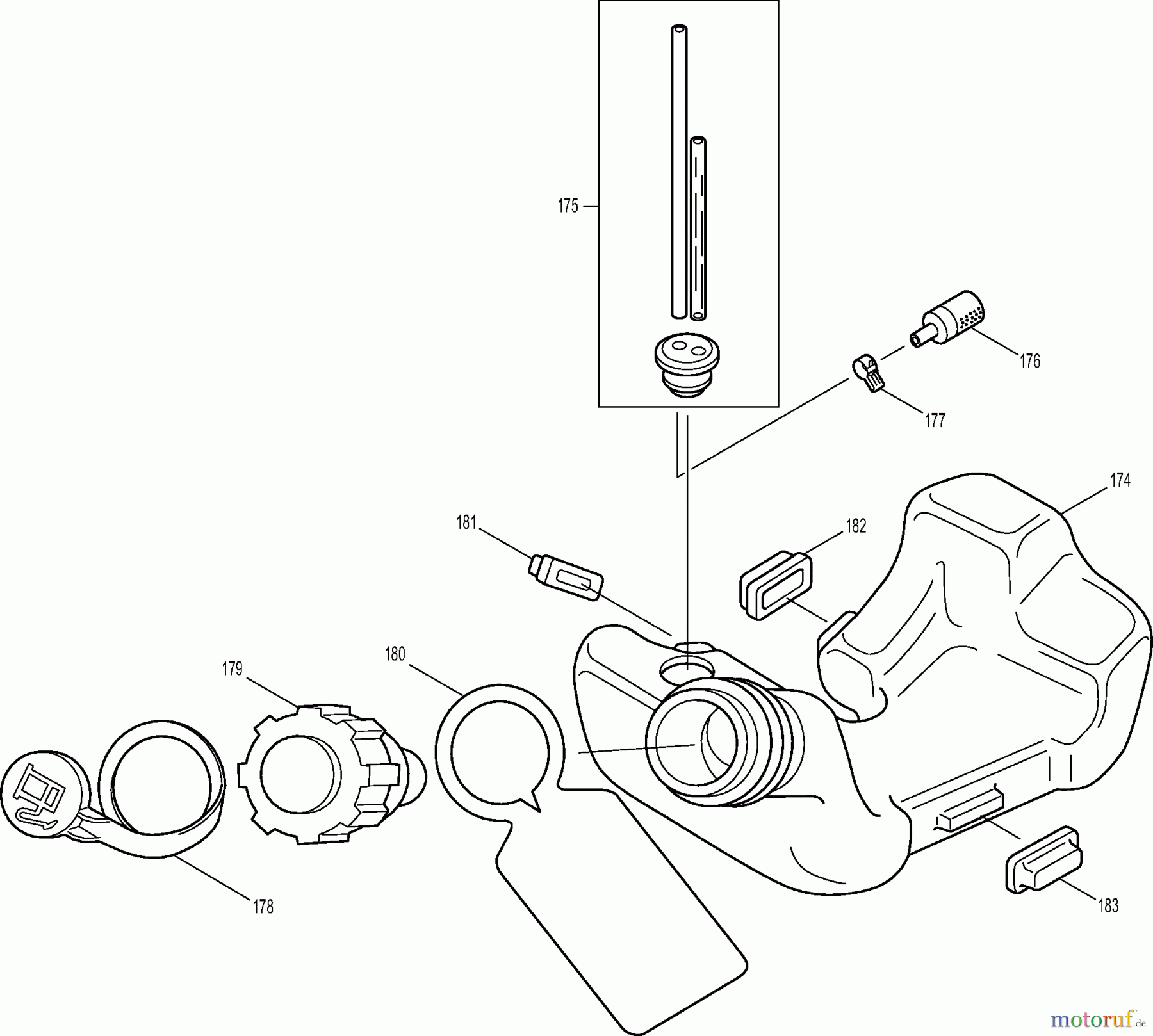 Dolmar Motorsensen & Trimmer Benzin 4-Takt MS-251.4 (USA) 10 Benzintank
