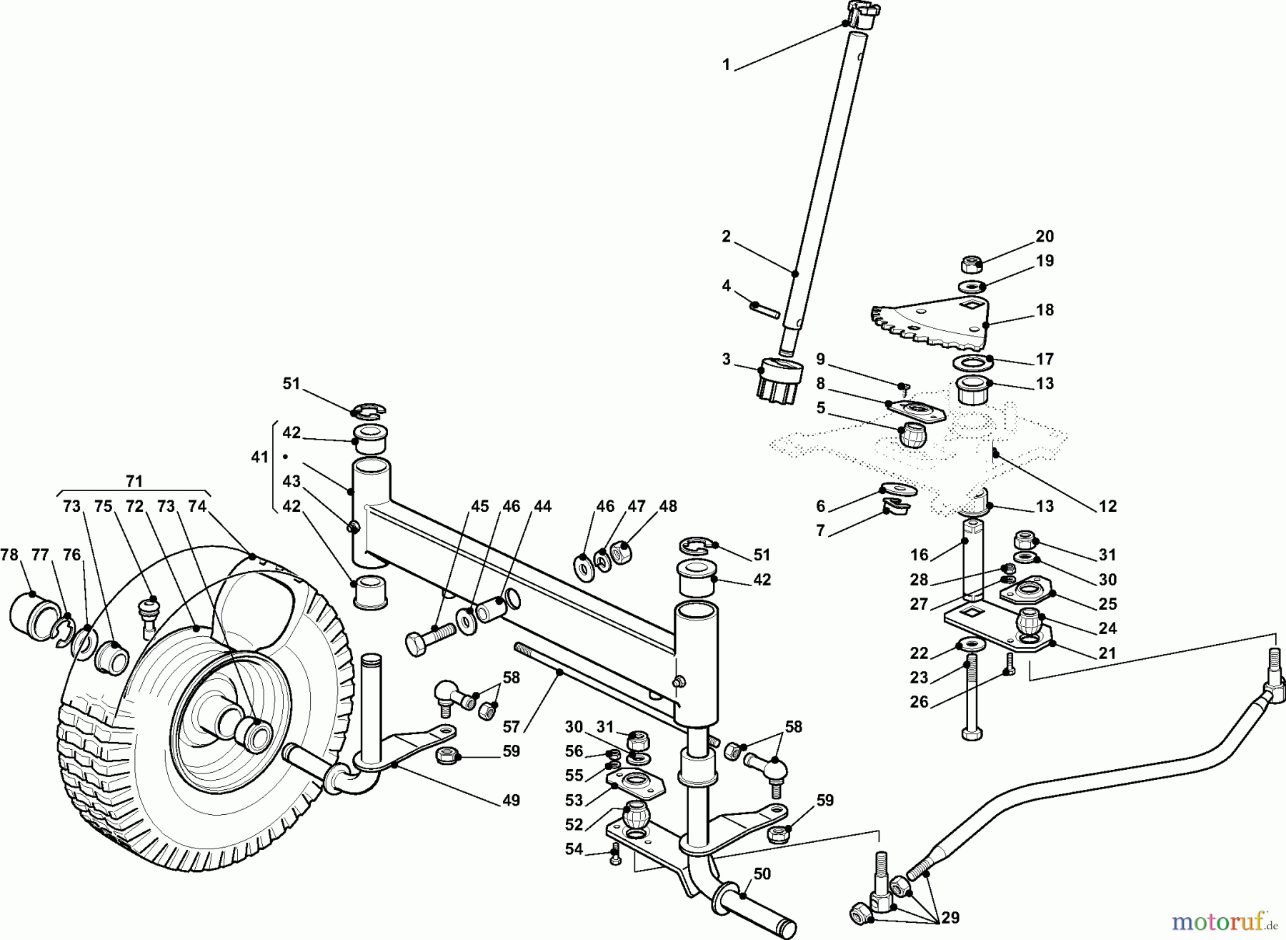  Dolmar Rasentraktoren TM9214H TM-92.14 H (2010) 3a  LENKGETRIEBE