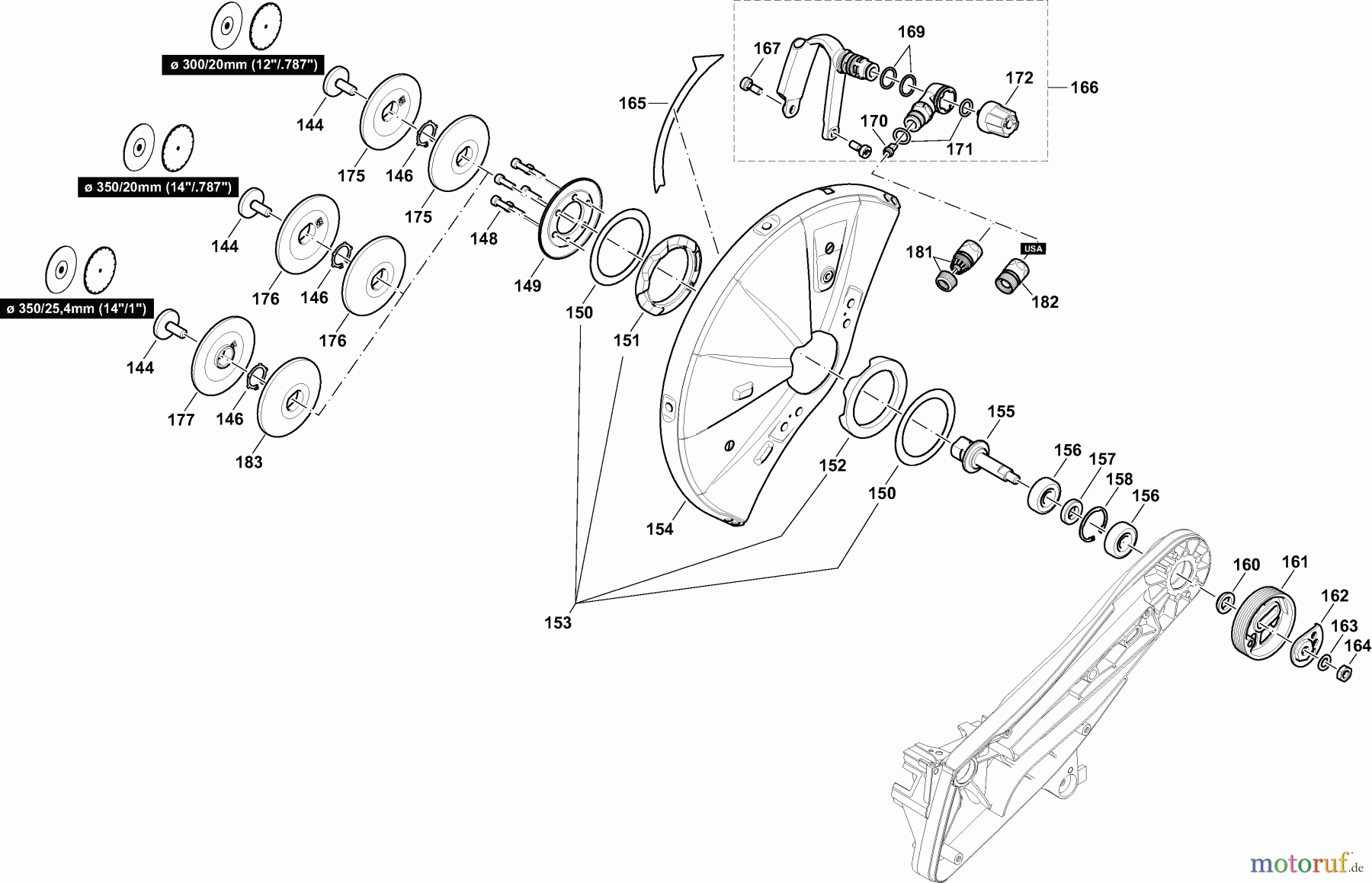  Dolmar Trennschleifer Benzin PC6112 7  Schneidvorsatz, Schutzhaube