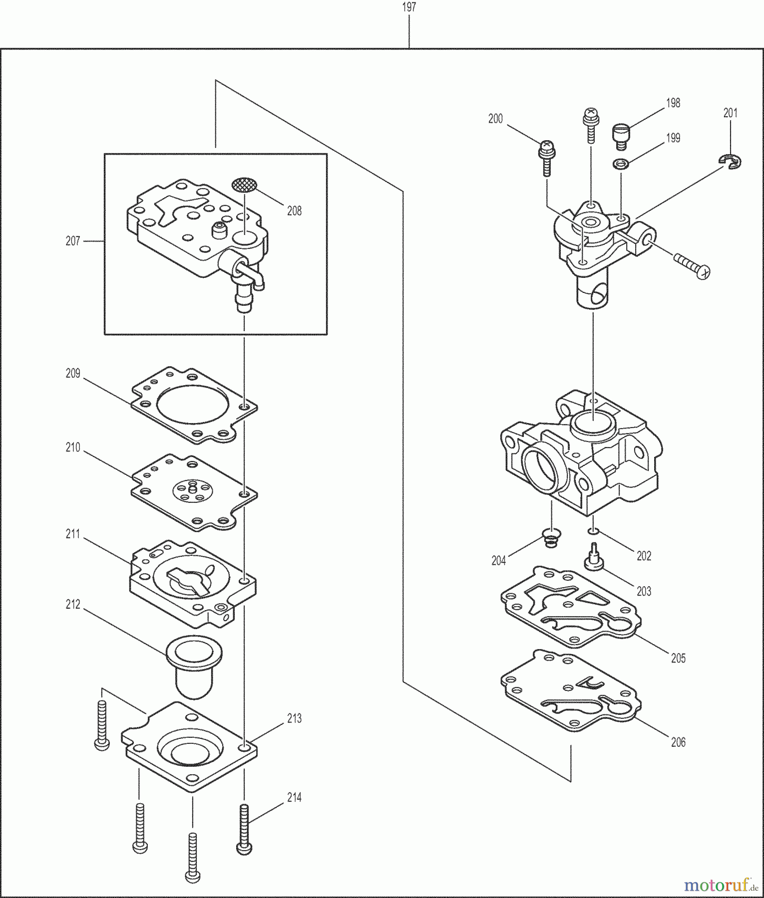  Dolmar Motorsensen & Trimmer Benzin 4-Takt MS-256.4 C (USA) 4  Vergaser