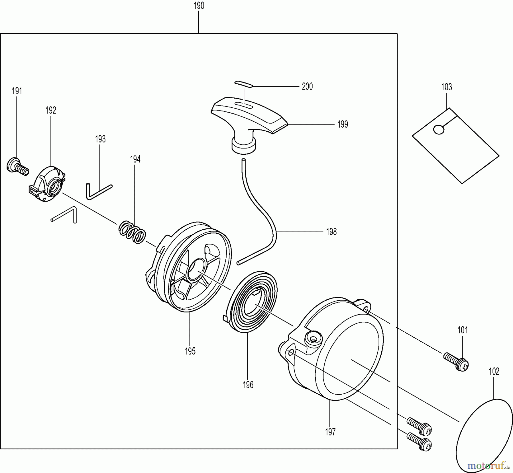  Dolmar Blasgeräte Benzin PB76504 6  Anwerfvorrichtung
